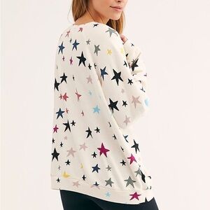 Monrow - Stars Raglan Sweatshirt | Size XS